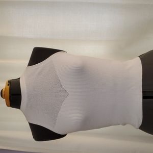 NWT Sexy White Body Contour Top with Mesh Detail, Express